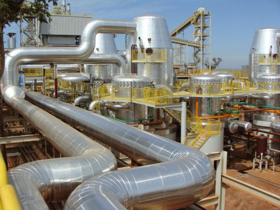 Usina sucroenergética Ivinhema, do grupo Adecoagro, em Ivinhema (MS) — Foto: Anderson Viegas/G1 MS