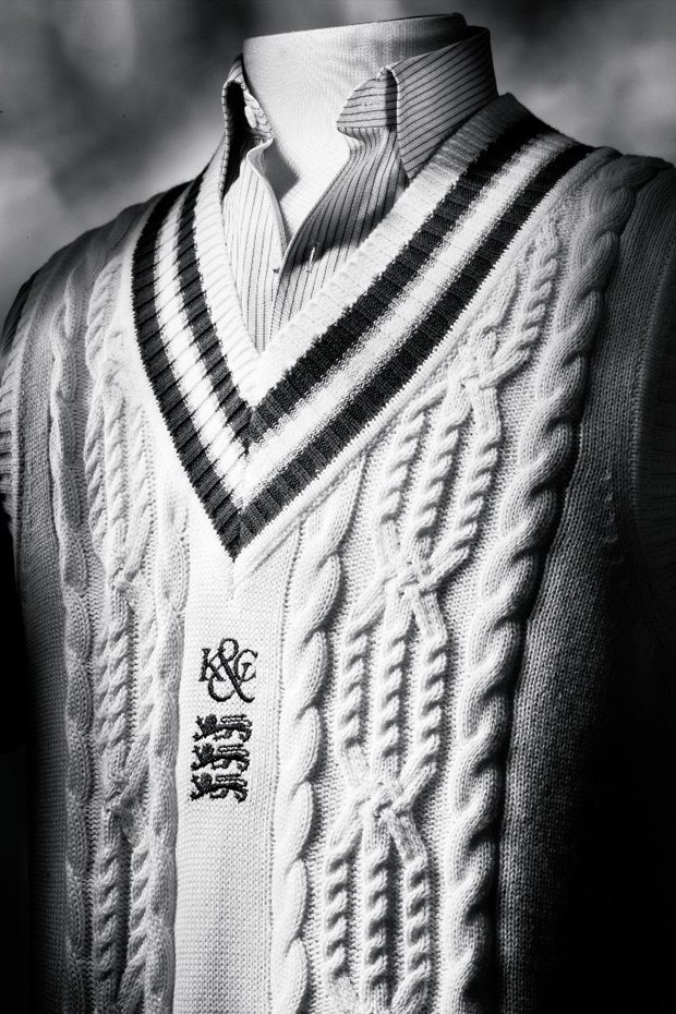 O suéter de críquete criado pela Kent & Curwen na década de 1930 (Foto: Reprodução/trinitygroup.com)