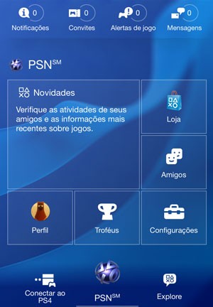 Aplicativo traz informações do gamer na PSN (Foto: Reprodução)