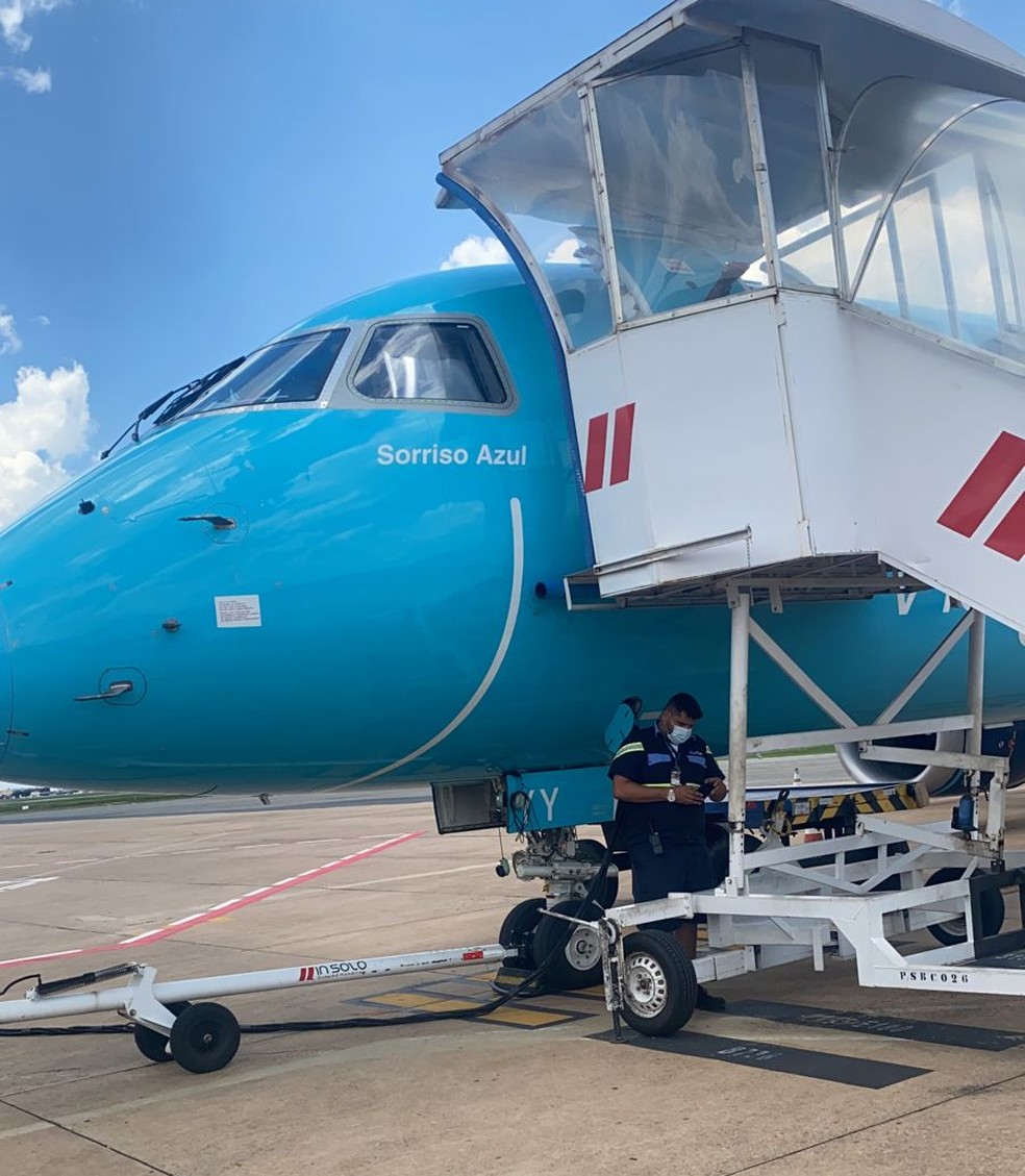 Avião apresentou problema  — Foto: Arquivo pessoal