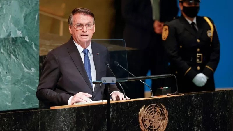 O presidente discursou na abertura dos debates da Assembleia Geral da ONU (Foto: EPA via BBC News)