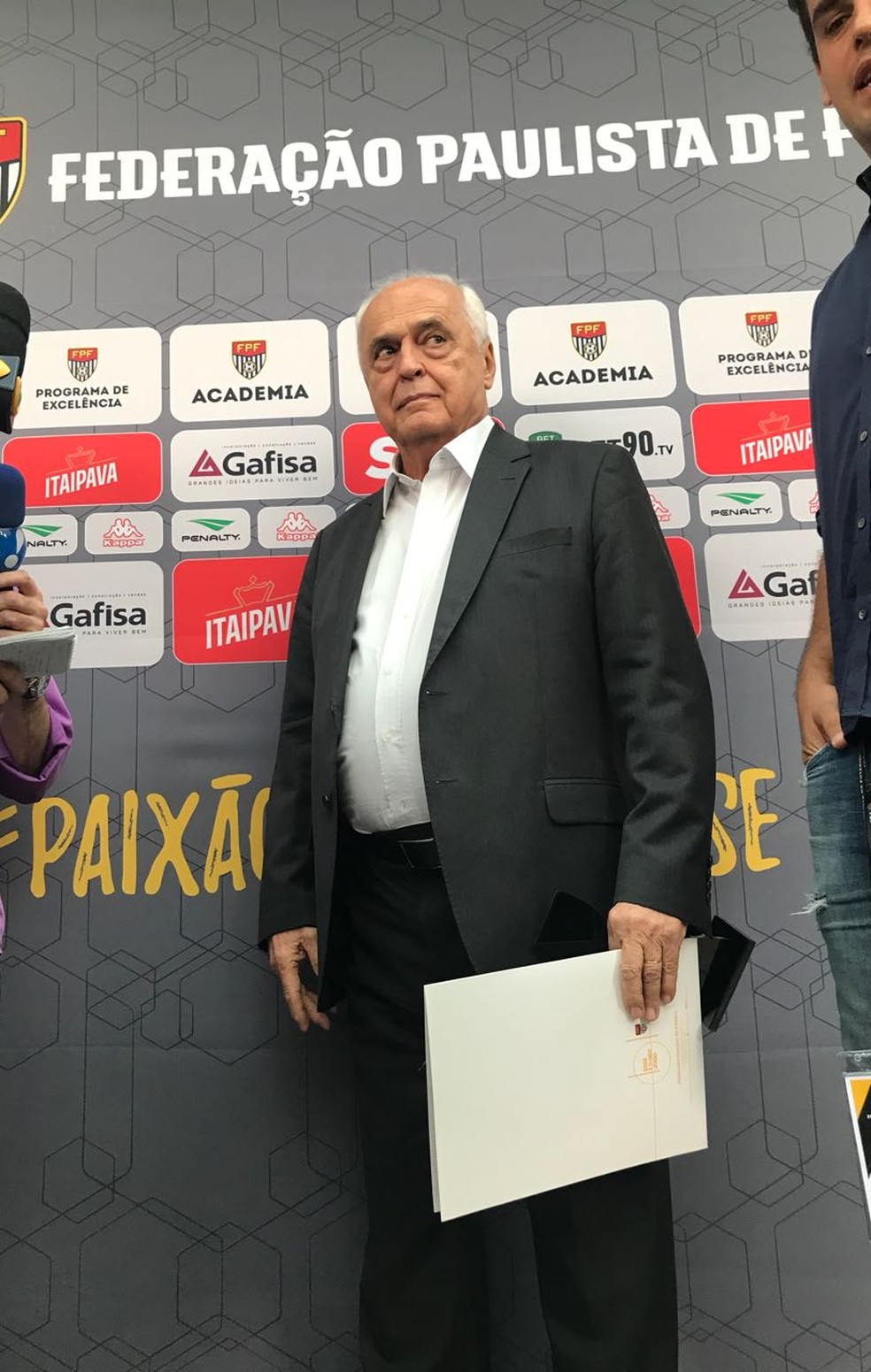 Carlos Augusto Barros e Silva, o Leco, presidente do São Paulo, em evento na Federação Paulista de Futebol (Foto: Martin Fernandez)