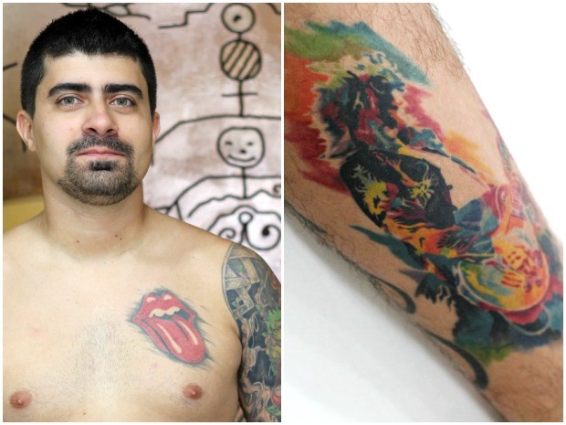 Tatuagem de Logo de Banda de Rock