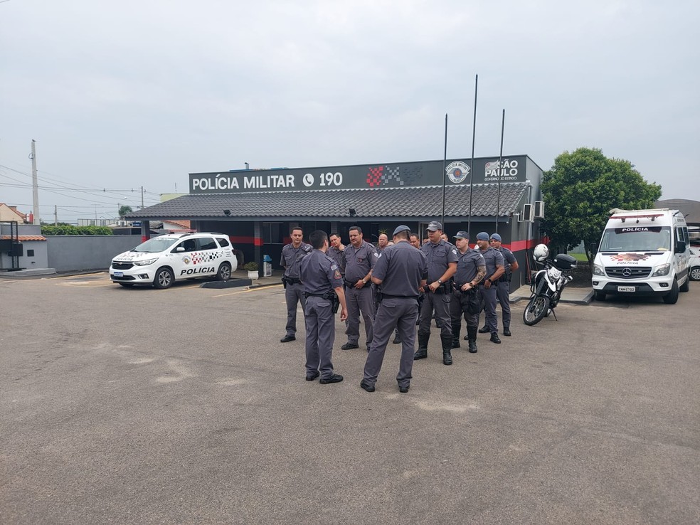 Para reforçar a segurança em Boituva (SP) e impedir outros assaltos, a PM intensificou o patrulhamento. — Foto: Polícia Militar/Divulgação