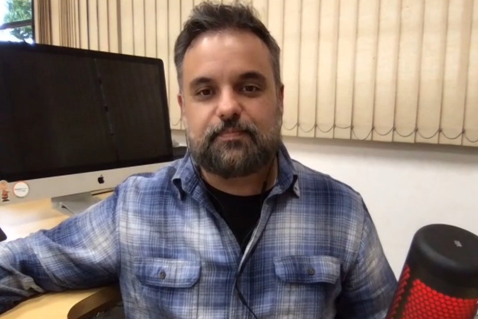 Bruno Collaço, sismólogo do Centro de Sismologia da Universidade de São Paulo — Foto: Reprodução/TV Integração