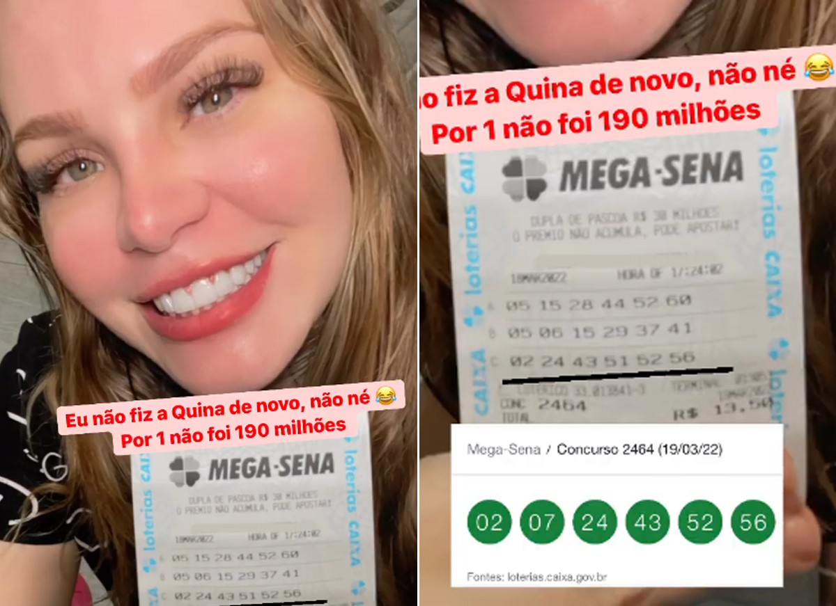 Paulinha Leitte acerta quina da Mega Sena acumulada (Foto: Reprodução / Instagram)
