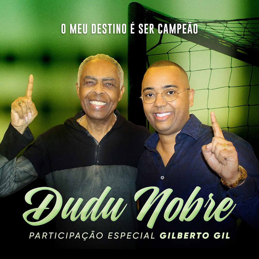 Capa do single 'O meu destino é ser campeão', de Dudu Nobre, com Gilberto Gil (Foto: Divulgação / Som Livre)