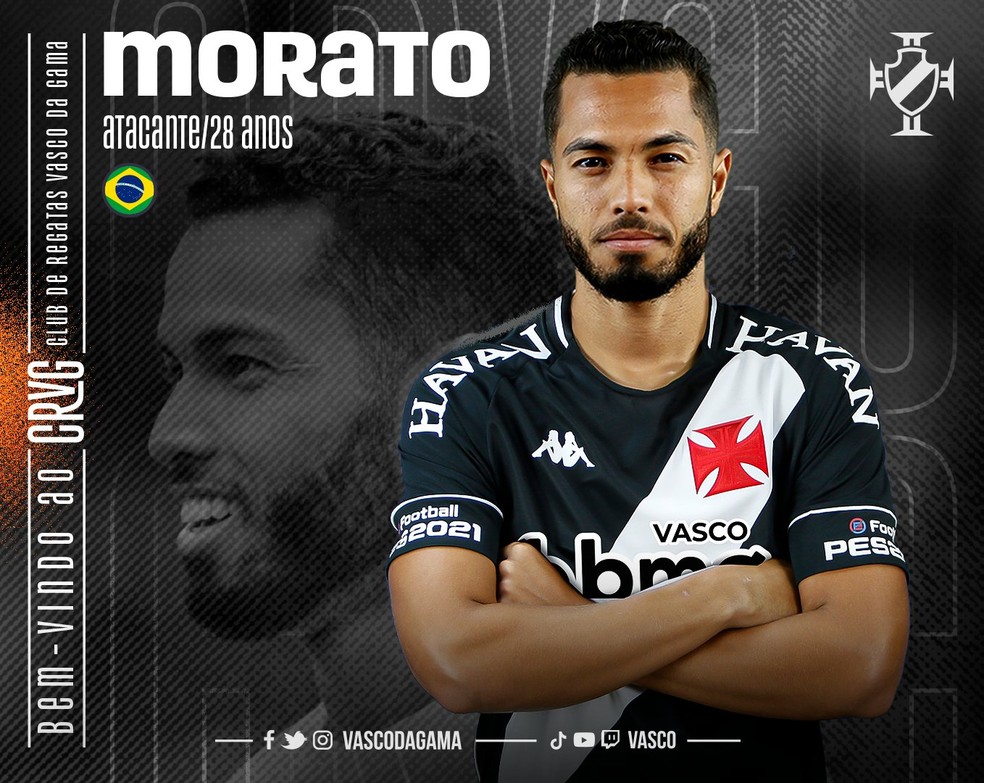 Morato é o novo reforço do Vasco — Foto: Divulgação/Vasco
