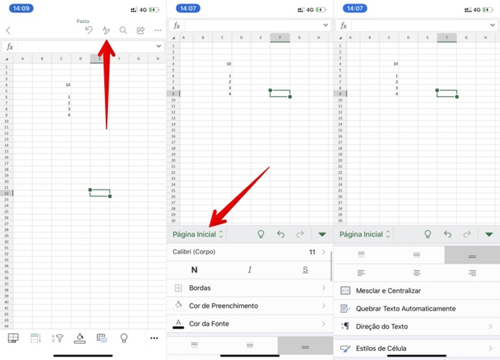 Como personalizar planilha no Excel para celular — Foto: Reprodução/Helito Beggiora