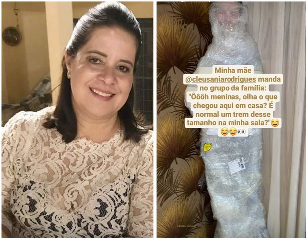 Mãe de Lais Caldas se surpreende ao receber de presente de fãs da filha totem de Gustavo Marsengo (Foto: Instagram)