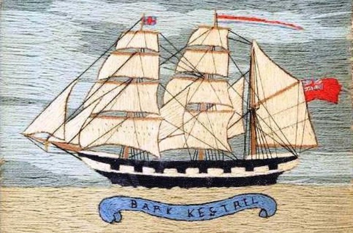 Quadro pintado em Londres revela o veleiro Kestrel, principal hipótese 