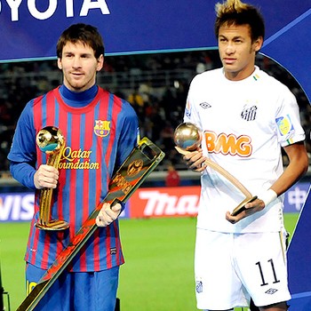 messi neymar xavi premiação mundial de clubes (Foto: Agência AFP)