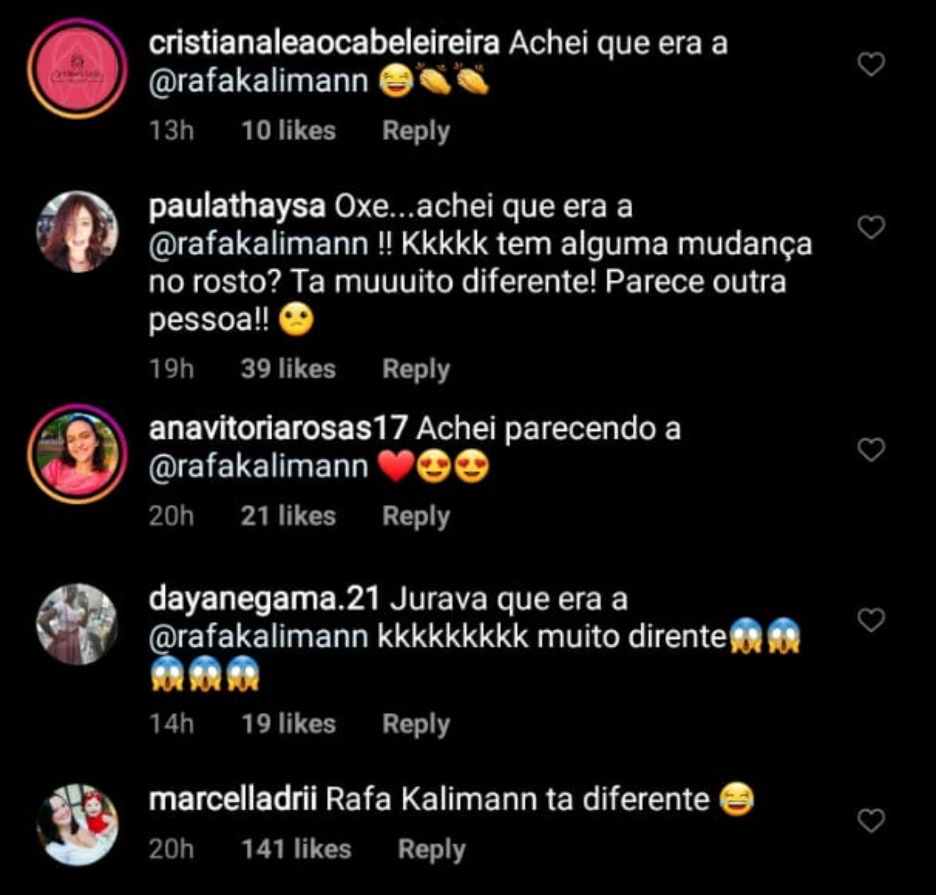 Hariany Almeida é comparada com Rafa Kalimann (Foto: Reprodução/Instagram)