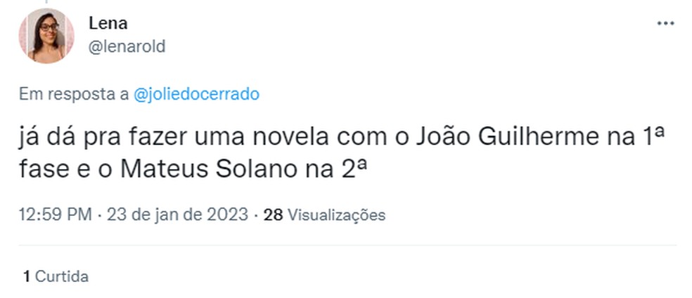 Meme sobre semelhança entre João Guilherme e Mateus Solano — Foto: Reprodução / Twitter