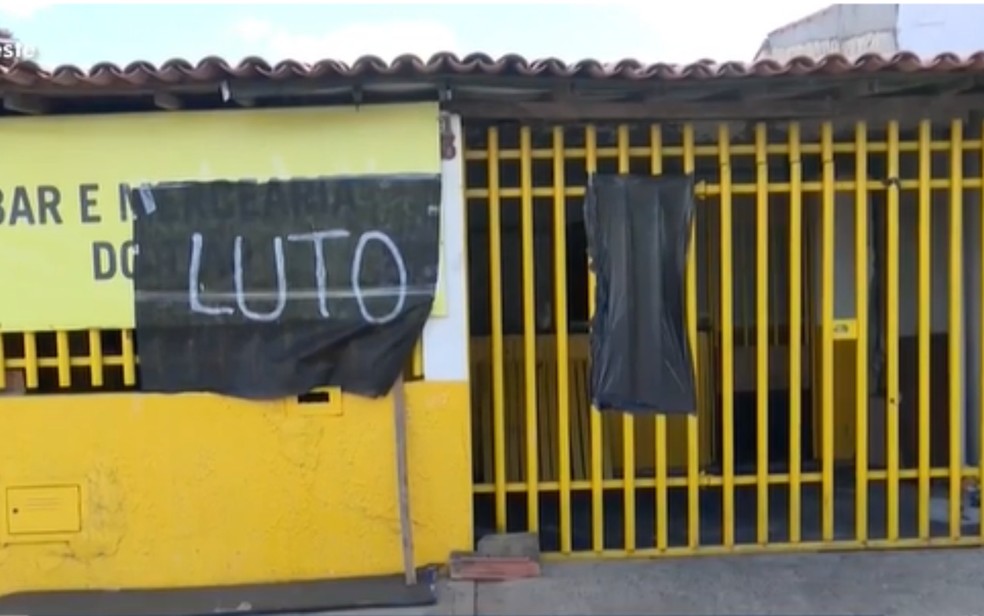 Bar onde as vítimas foram mortas — Foto: Reprodução TV Bahia