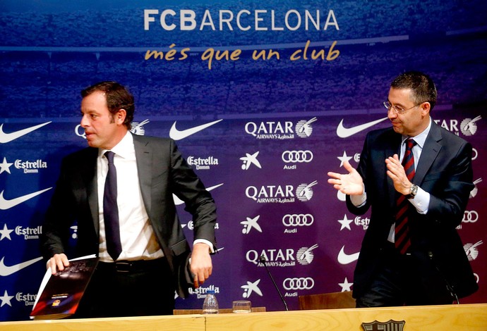 Sandro Rosell presidente do Barcelona coletiva renuncia (Foto: Reuters)