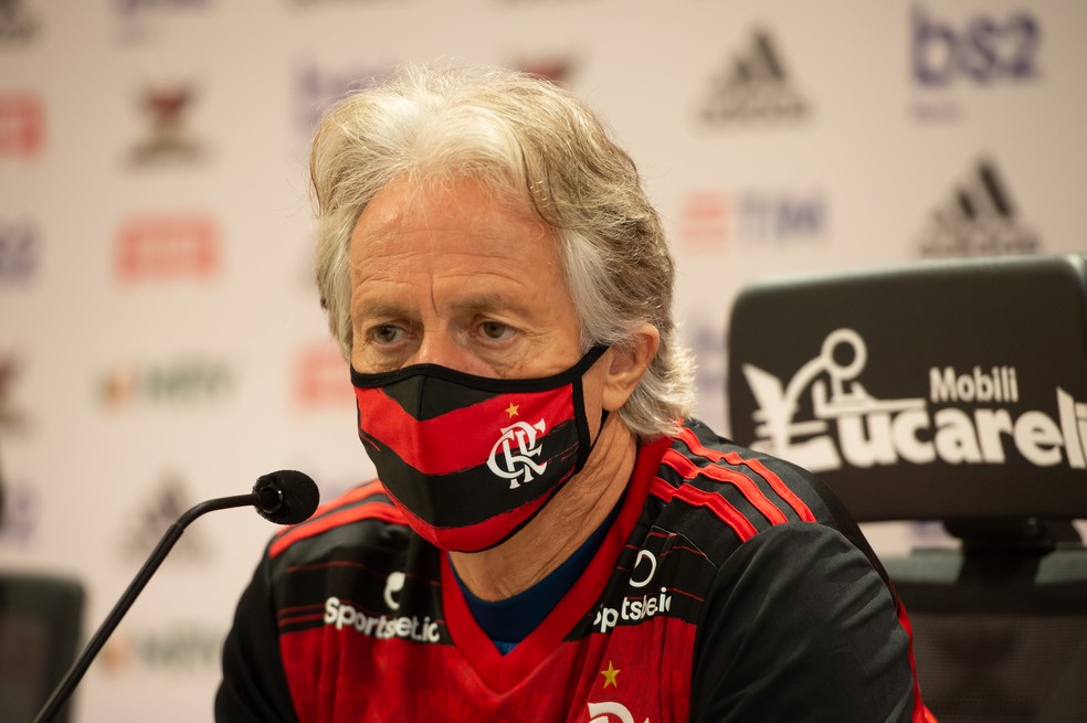 Jorge Jesus, técnico do Flamengo — Foto: Alexandre Vidal / Flamengo