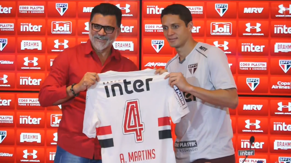 Anderson Martins foi o último reforço apresentado pelo São Paulo neste ano (Foto: reprodução)