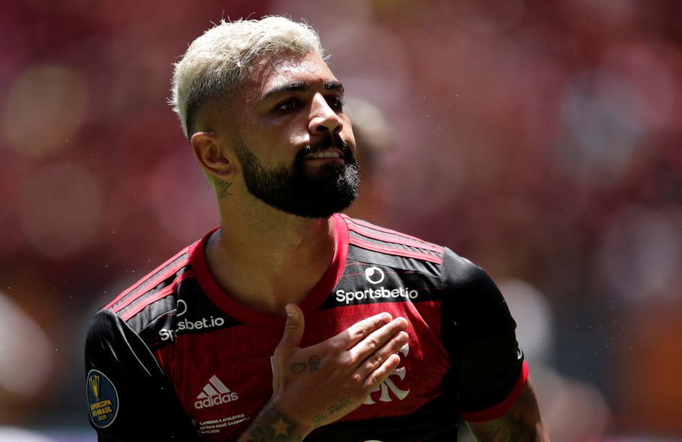 Gabigol Flamengo Athletico-PR Supercopa — Foto: Ueslei Marcelino/Reuters