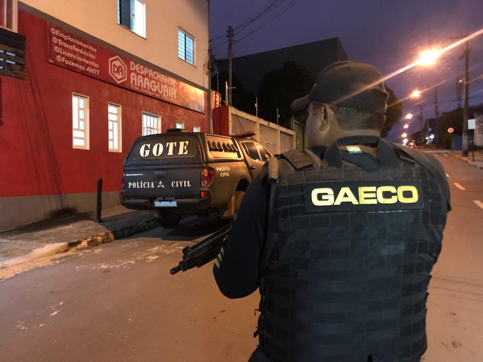 Operação do Grupo Especializado de Combate ao Crime Organizado do MPE cumpriu mandados no Tocantins — Foto: Divulgação/MPE TO