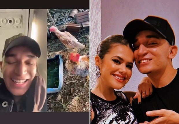 João Gomes reage a vídeo de mulher que deu nome dele e de Maisa a galo e galinha (Foto: Reprodução/Instagram)