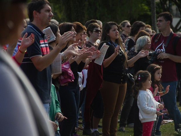 Fiéis participaram de missa aberta em Criciúma nesta quinta-feira (4) (Foto: Diocese de Criciúma/Divulgação)