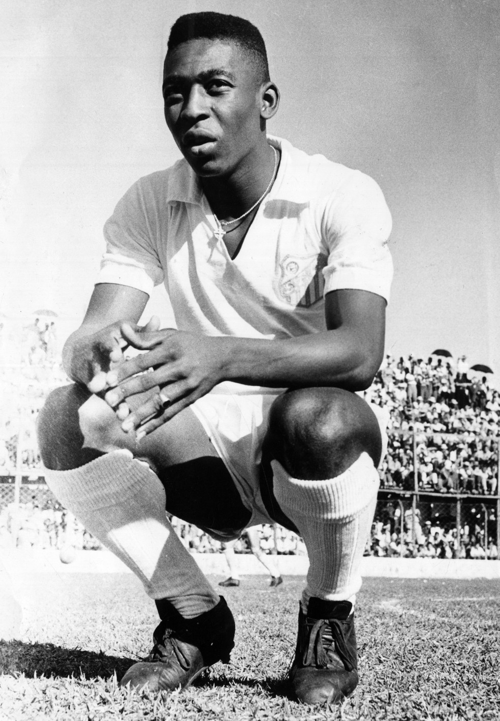 Edson Arantes do Nascimento, o Pelé, em 1961 — Foto: Getty Images