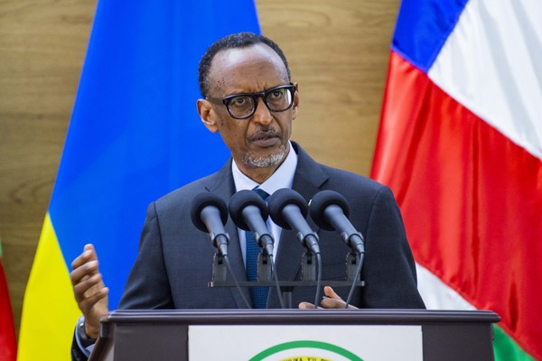 O presidente de Ruanda, Paul Kagame, em evento em agosto de 2021 (Foto: Getty Images)