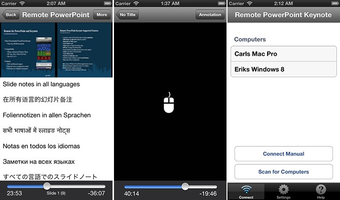 Remote Control for PowerPoint Keynote controla apps da Apple e da Microsoft (Foto: Divulga??o/App Store)