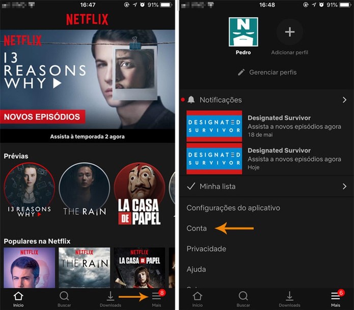 Caminho é parecido com o app para Windows 10 (Foto: Reports+) Caminho é parecido com o app para Windows 10 (Foto: Reports+)