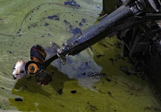 Embarcações também são afetadas pela contaminação (Foto: Getty Images via BBC)
