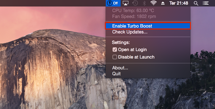 Ativando o Turbo Boost no OS X (Foto: Reprodução/Edivaldo Brito)