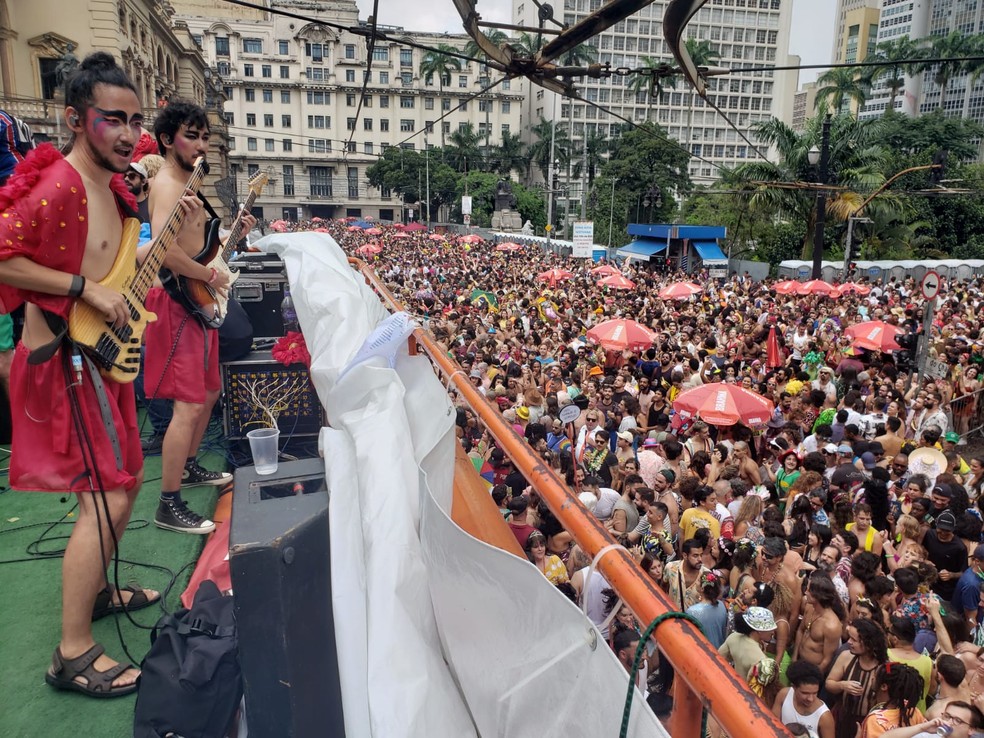Bloco "Tarado Ni Você" em São Paulo — Foto: Luiz Felipe Silva/g1
