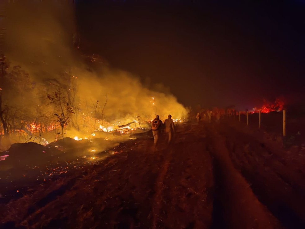 Incêndio foi controlado por bombeiros em Dom Aquino (MT) após 10 dias — Foto: Corpo de Bombeiros de Mato Grosso