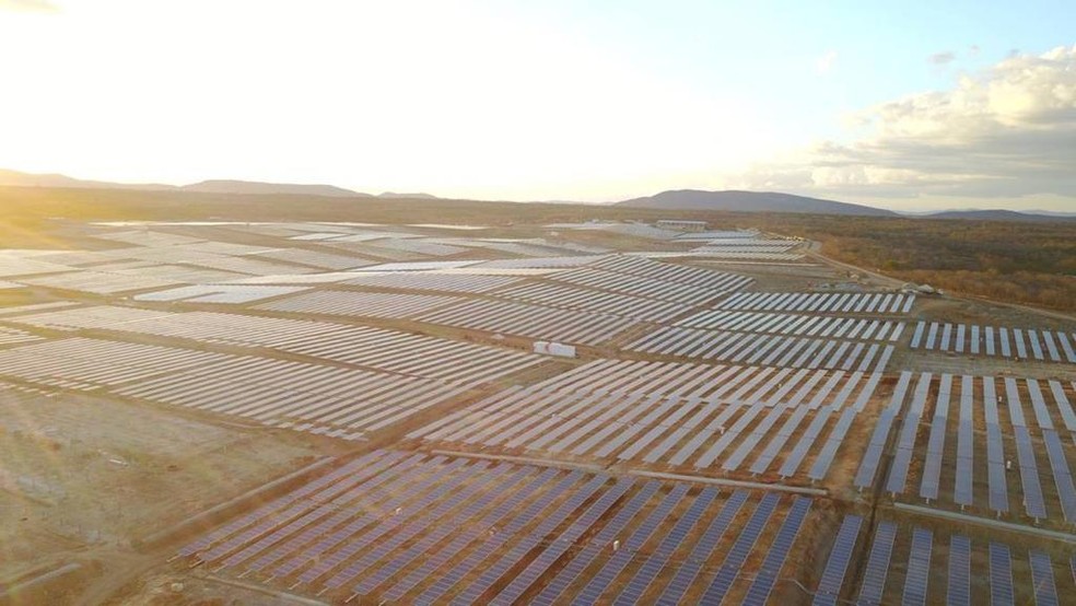 Complexo Solar de Coremas foi erguido com investimento brasileiro e dinamarquês  — Foto: Nordic Power Partners/Divulgação