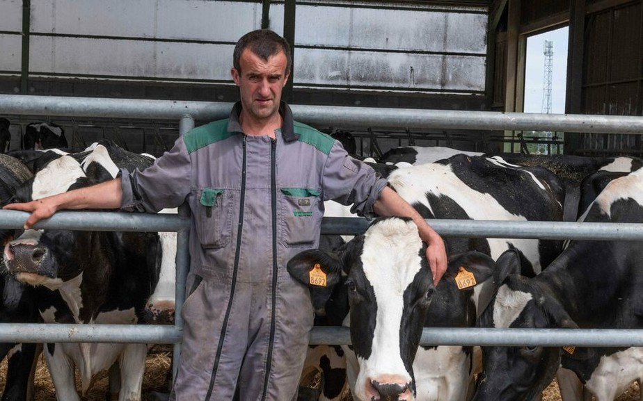 Frédéric Sagères diz que vacas morreram e o restante do rebanho tem produzido menos leite