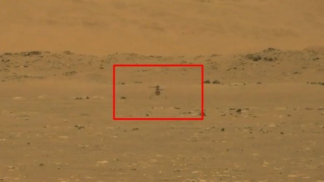 O helicóptero Mars Ingenuity, em Marte (Foto: Divulgação / NASA)