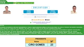 Em 2002 site era usado por campanha de então deputado federal para apoiar Ciro Gomes