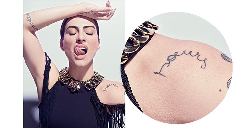 Cleo Pires tem tattoos de vários tamanhos. Acesse, nesta reportagem, um link em que ela conta o significado de várias  (Foto: Gustavo Zylbersztajn/ Editora Globo)
