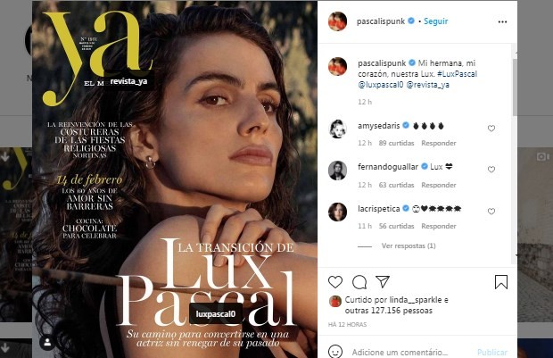 Pedro Pascal, de Game Of Thrones, apoia sua irmã, Lux (Foto: Reprodução/Instagram)