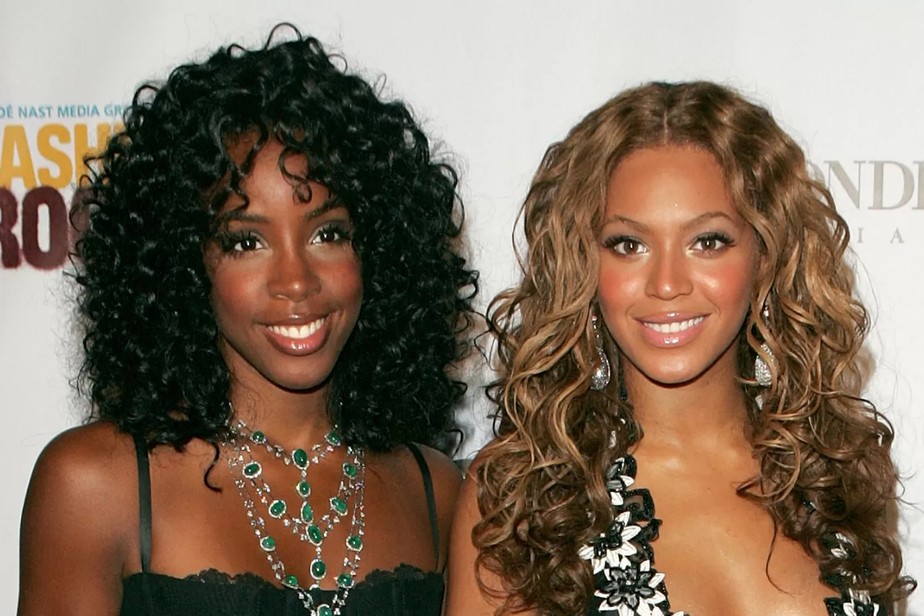 As cantoras Kelly Rowland e Beyoncé