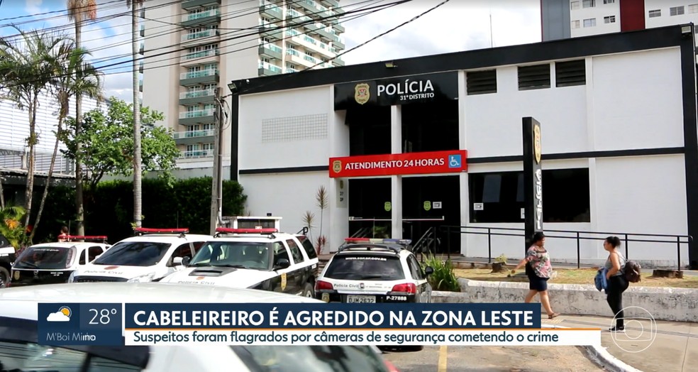 Cabeleireiro é agredido na Zona Leste de São Paulo — Foto: Reprodução/TV Globo