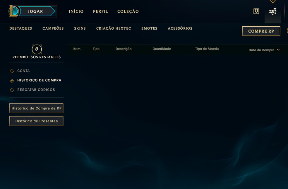 Jogo também tem sistema de reembolso (Foto: Reprodução/Felipe Vinha)