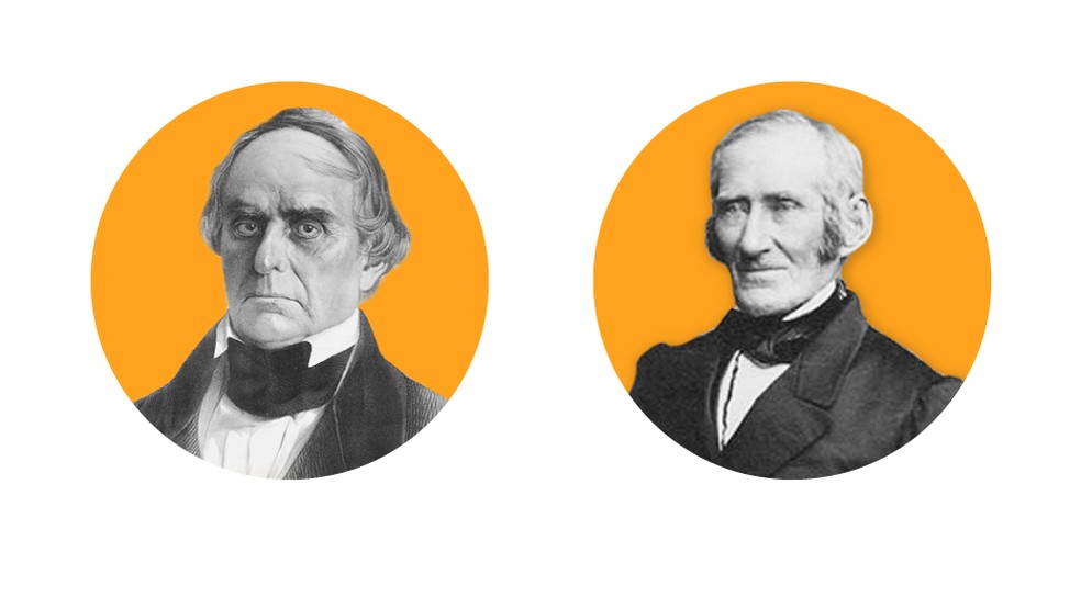 Daniel Webster e David Lee Child, advogados de Mundrucu — Foto: Biblioteca do Congresso dos EUA/BBC