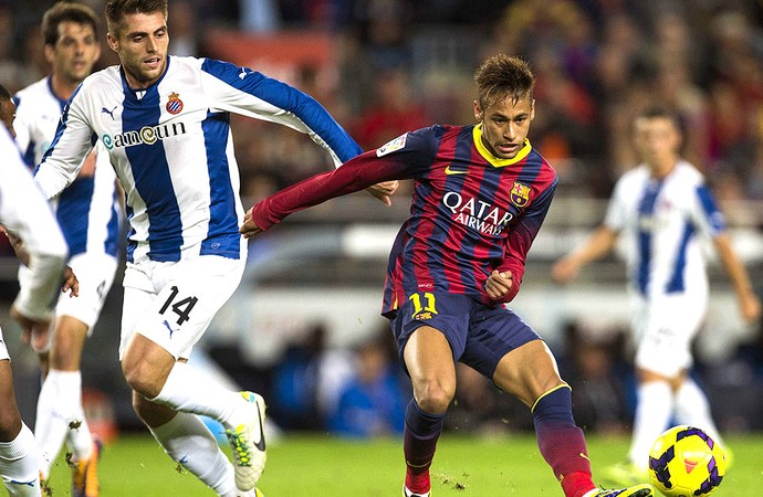 Neymar Barcelona e Espanyol (Foto: Agência EFE)