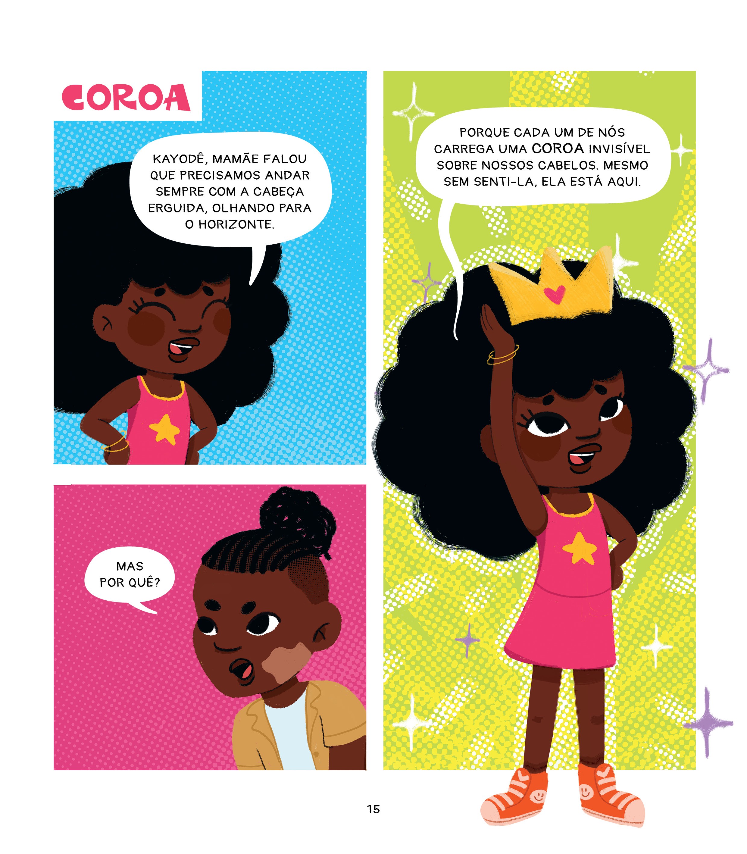 Coroa é parte do livro infantil Tayó em Quadrinhos, de Kiusam de Oliveira (Foto: Reprodução)