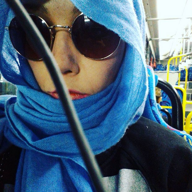 Luiza Possi posta foto no ônibus (Foto: Reprodução/Instagram)