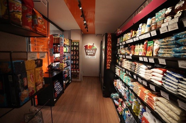 Minimercado indoor da Fast4You: rede foi criada apenas para atendimento indoor (Foto: Divulgação)