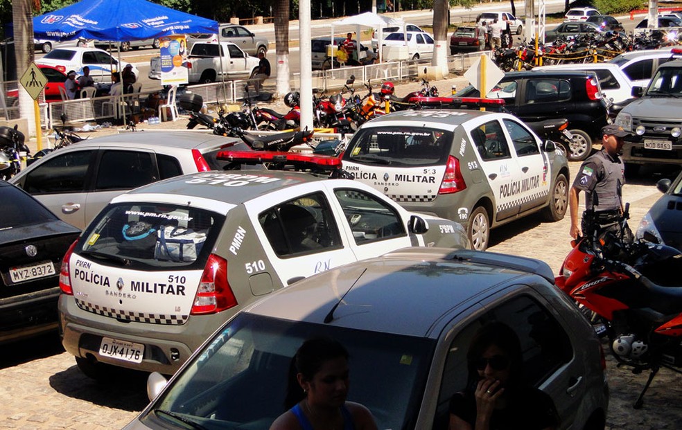 Polícia Militar fez segurança em locais de provas (Foto: Ricardo Araújo/G1)