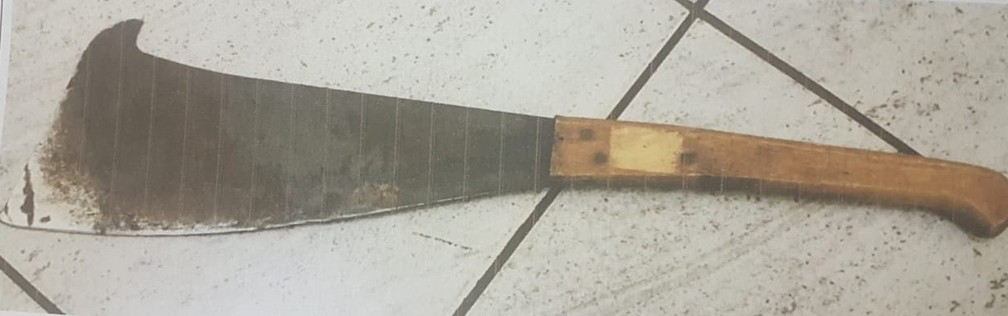 Objetos utilizados pelo homem durante o crime foram apreendidos pela polícia — Foto: Polícia Civil 